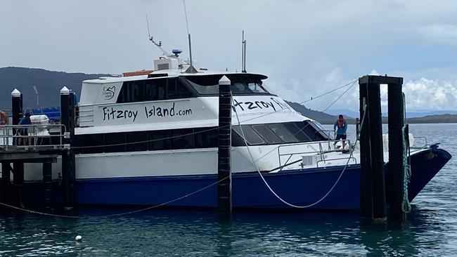 The Fitzroy Flyer at Welcome Bay on Fitzroy Island. Picture: Bronwyn Farr.