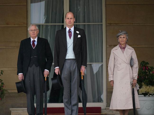 Prince William with Prince Richard, Duke of Gloucester and Birgitte, Duchess of Gloucester. Picture: Yui Mok-WPA Pool/Getty Images