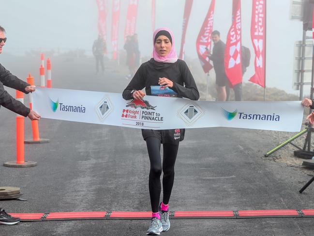 Meriem Daoui wins the women's Point to Pinnacle, in 2018. PICTURE ROBERT GROOM/RACEATLAS