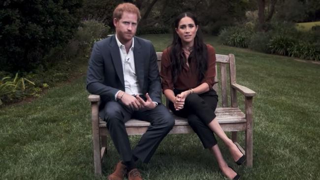 Prince Harry and Meghan Markle urge Americans to register to vote in the upcoming US election during a televised Time 100 special. Picture: Time