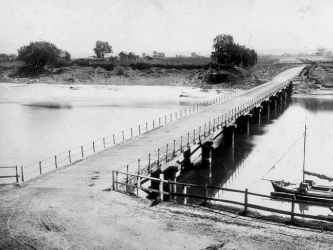 Windsor Bridge and the western bank of the Hawkesbury River, not dated. Picture: State Library of NSW