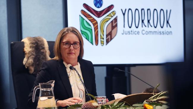 Victorian Premier Jacinta Allan gives evidence before the Yoorrook Justice Commission. Picture: David Crosling/NewsWire