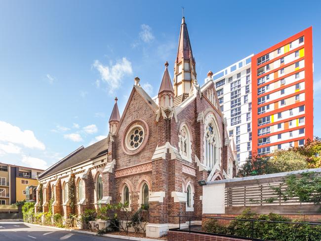 The former Methodist Church at Brookes St in Fortitude Valley