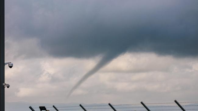 ‘Tornado” near Rockhampton Airport this morning at 8am. Picture: Steve Vit