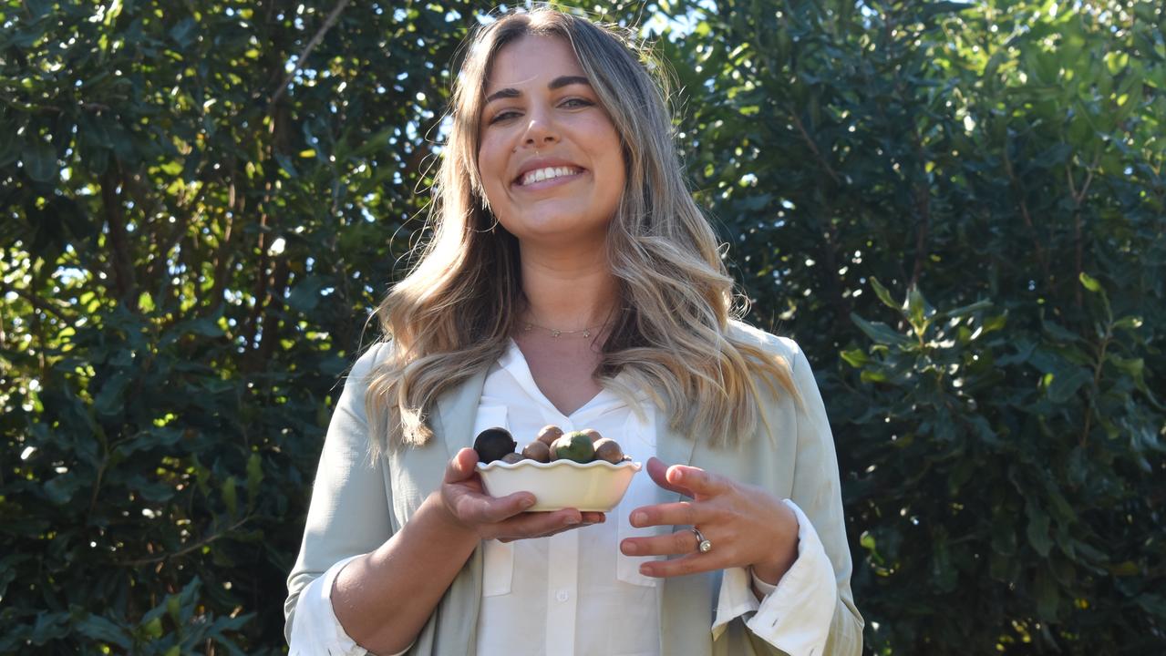 Sydney dietician and nutritionist Lyndi Cohen paid the Bundaberg region's macadamia farms a visit.