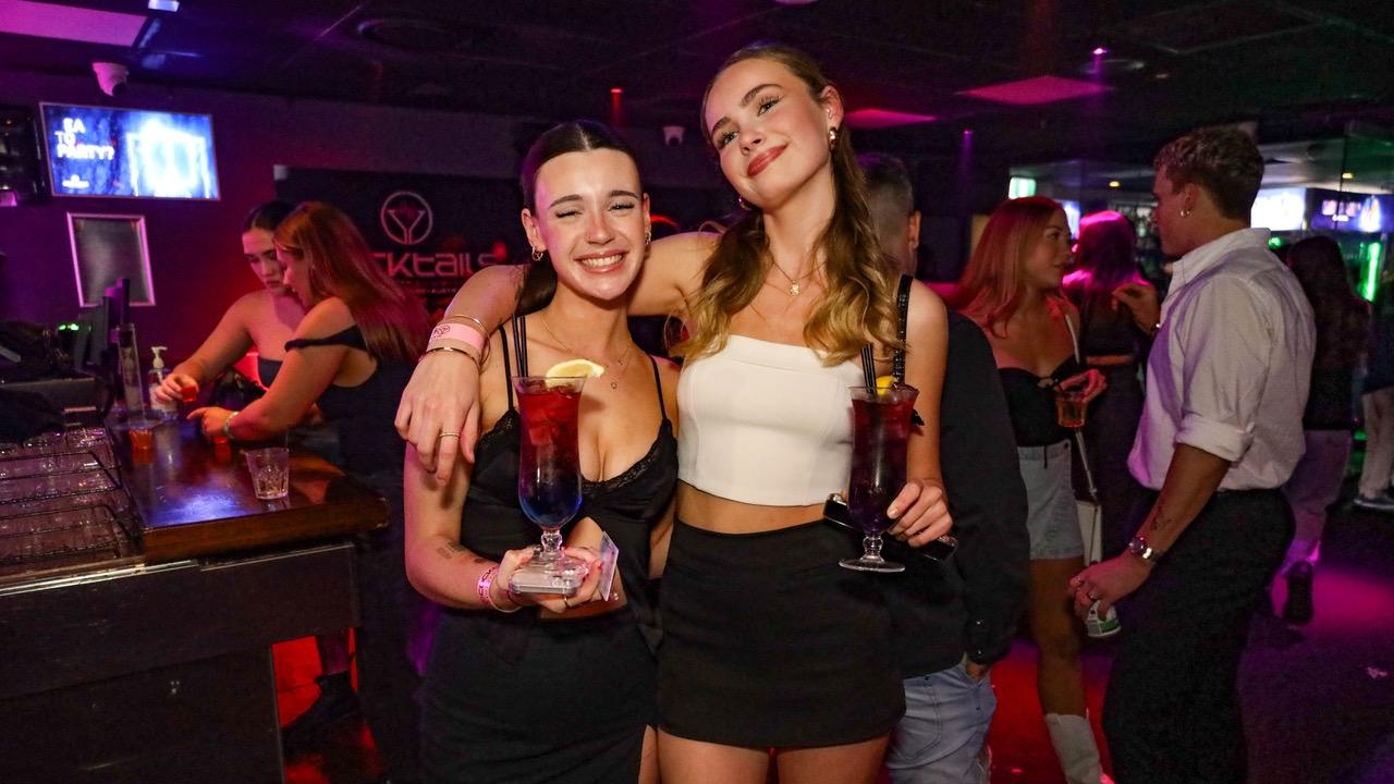 Alyssa Puccini and Megan Thomson at Cocktails Nightclub. Picture: Supplied