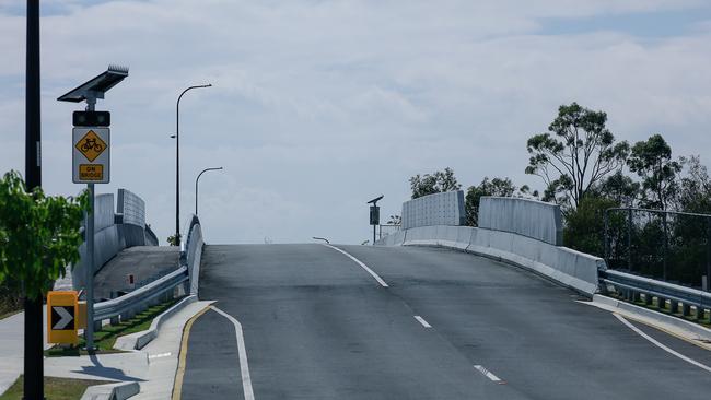 The Sage St bridge just after it first opened to traffic in early 2023. Picture: Glenn Campbell