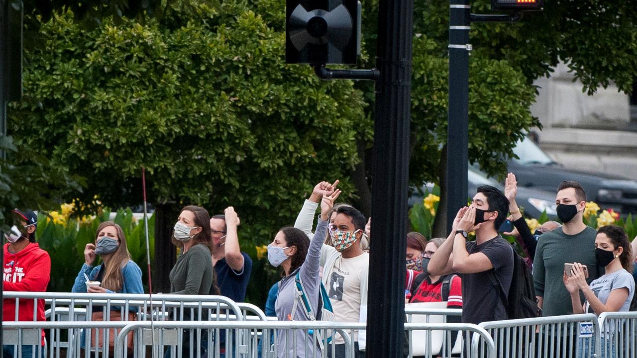 Mourners jeered at Mr Trump as he visited Ginsburg’s memorial. Picture: Shutterstock