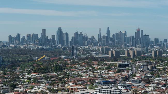 The city of Melbourne. Picture: Tony Gough