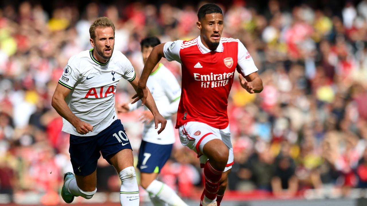 William Saliba là một mắt xích quan trọng trong tuyến sau của Arsenal.  (Ảnh của Shaun Botterill/Getty Images)