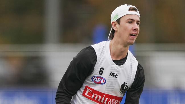 Collingwood’s Round 1 debutant Tyler Brown is one of the top midfield rookies.