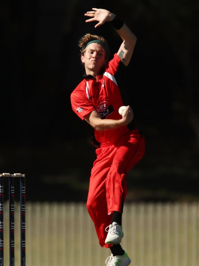 Adam Zampa of South Australia bowls during the JLT One Day Cup match between South Australia and Tasmania at Bankstown Oval. Picture: Matt King/Getty Images