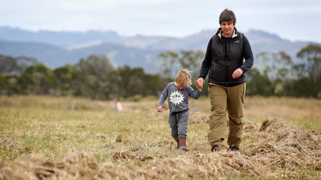 Marian Macdonald admires the lengths her neighbours are going to, to keep their stock feed during a drought. Picture: Mark Stewart