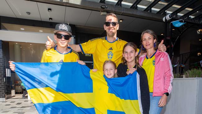 Fans ahead of the World Cup Matilda's v Sweden match at Suncorp Stadium. Photo - Stephen Archer