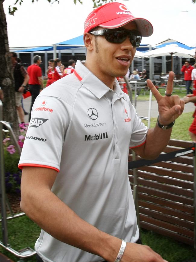 Lewis Hamilton in Melbourne in 2010.