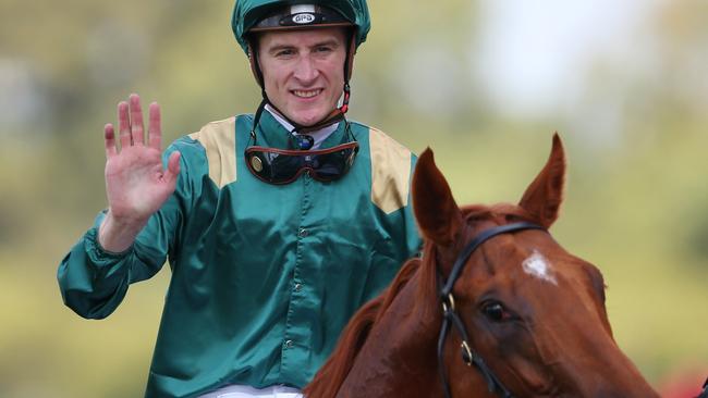 Blake Shinn was all smiles after Attention’s impressive win.