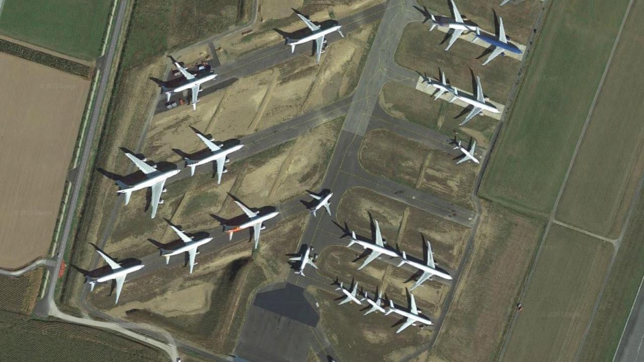 A third A380 at the Tarmac Aerosave site (centre left). One of the three A380s at Tarbes has been sold. Picture: Google Maps