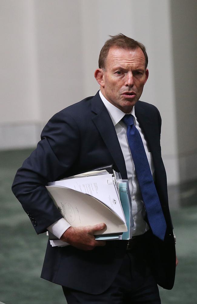 A determined Mr Abbott says he is in no hurry to leave public life. Picture Kym Smith