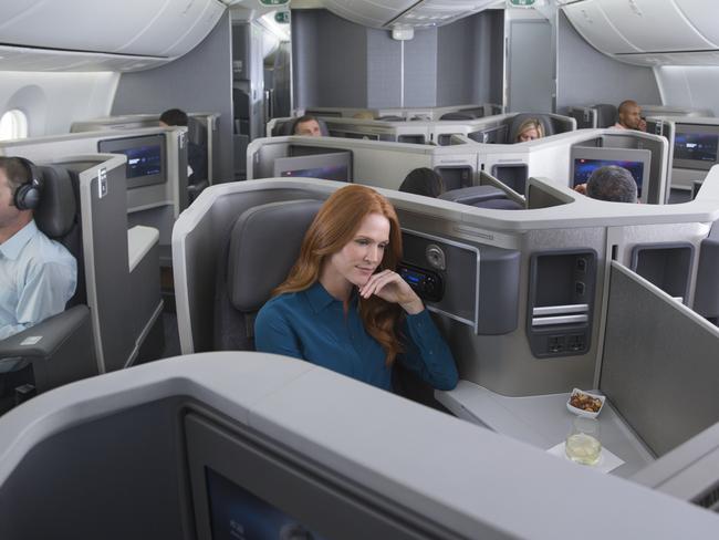 American Airlines Flagship business class on the Boeing 787-9.