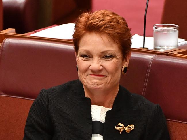 Conservatives may admire Pauline Hanson’s courage but they don’t trust her party to select quality candidates who can be depended upon once elected. Picture: AAP/Mick Tsikas