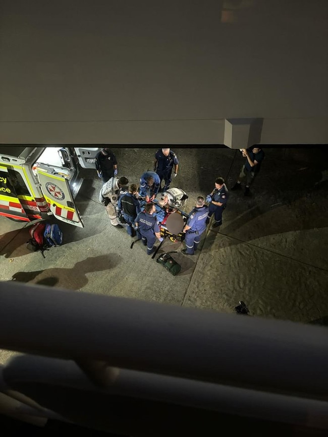 Ms O’Neill was taken to hospital after the attack. Picture: Ray Boulos