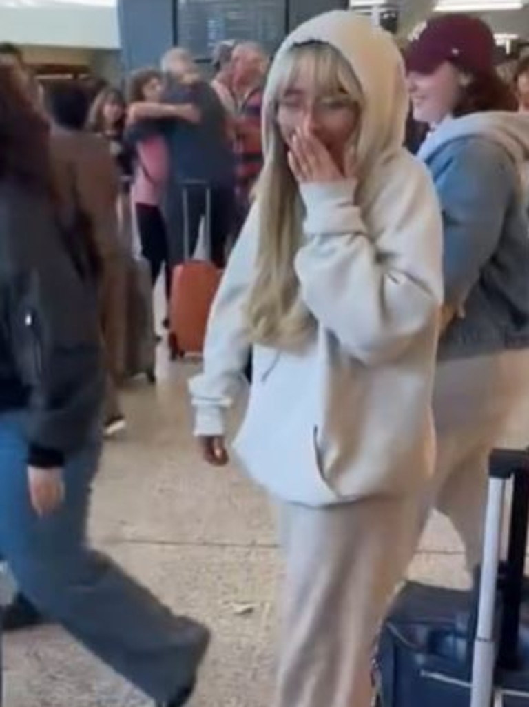 She was greeted by fans. Picture: TikTok/tornadothingss