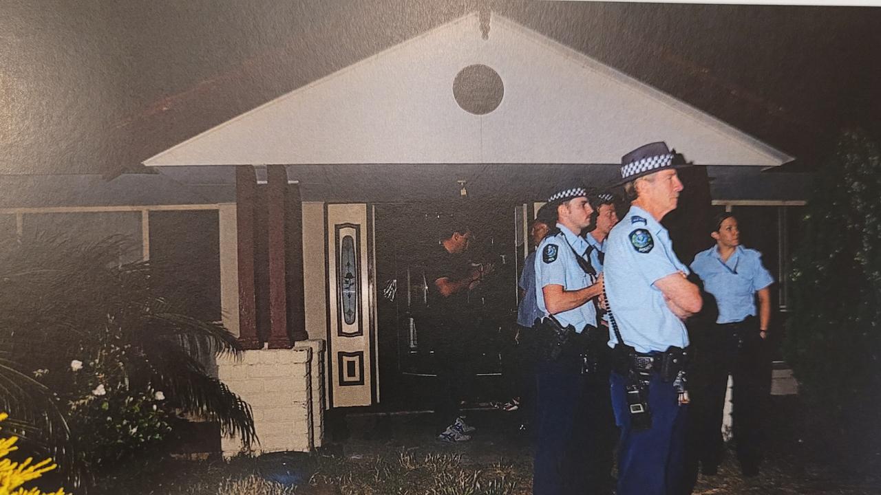 Police outside the Alzuain family home at Parafield Gardens after it was firebombed on November 20, 2012. Picture: Released by the Supreme Court