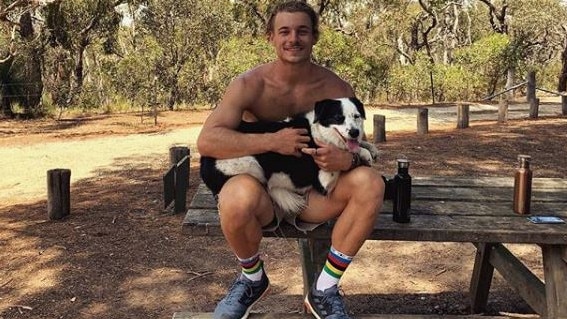 Hawthorn’s James Worpel likes bush walks with Ash. Picture: Instagram