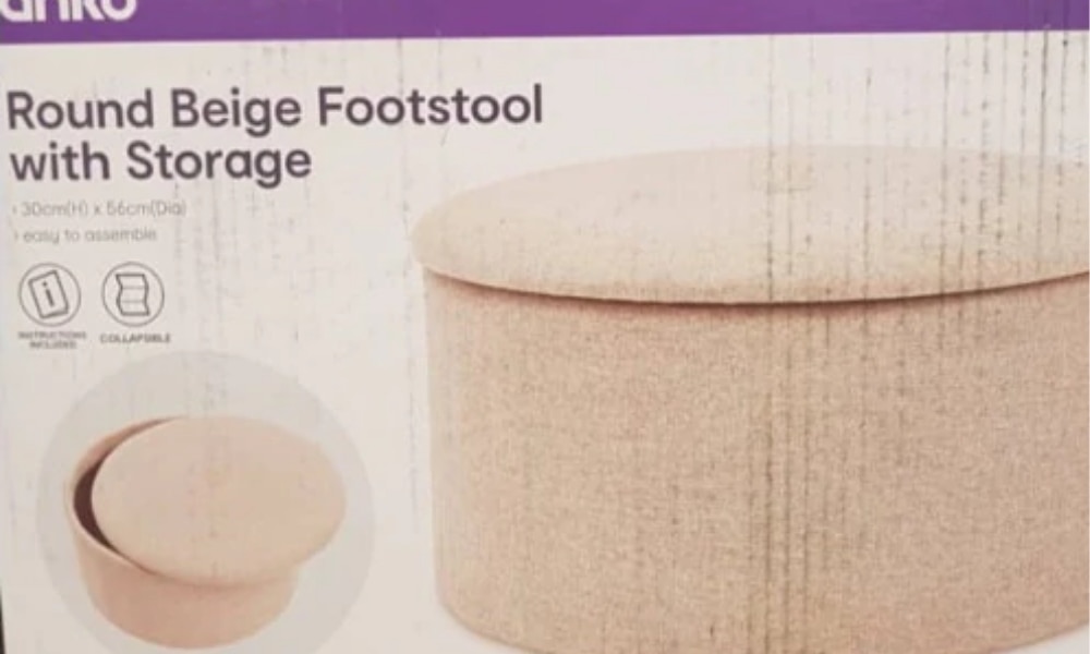 Kmart footstool store with storage