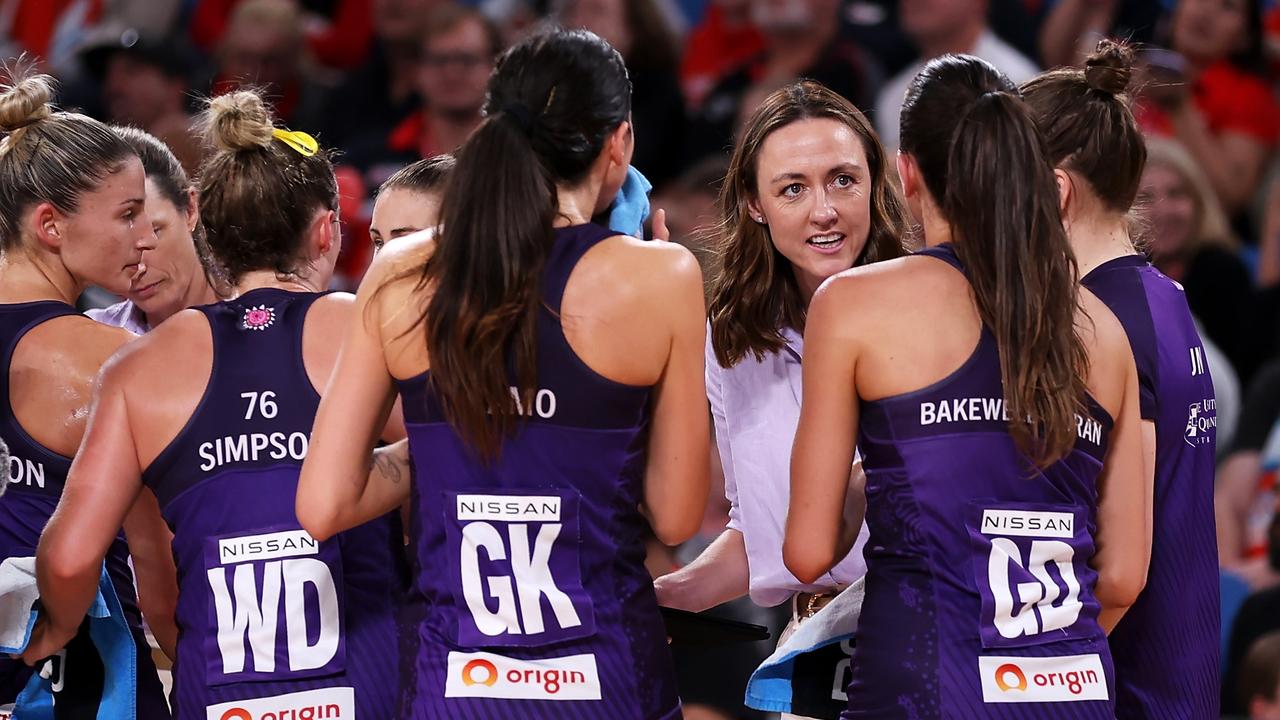 Firebirds head coach Bec Bulley is among the Super Netball mentors who have been unable to start pre-season with their teams this week due to the pay impasse. Photo: Getty Images