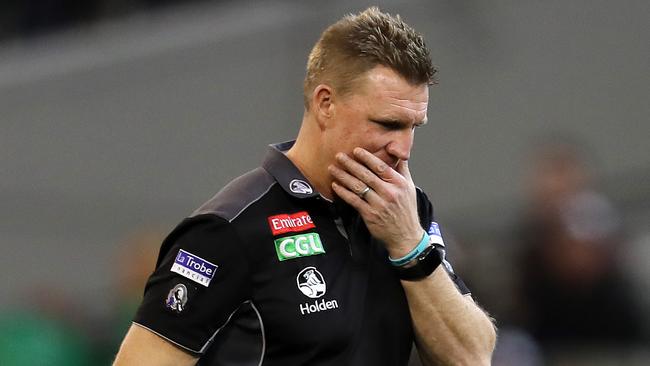 Nathan Buckley says the Magpies will keep fighting for wins. Picture: Michael Klein