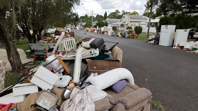 The 2022 flood clean-up at Lismore. Picture: Toby Zerna