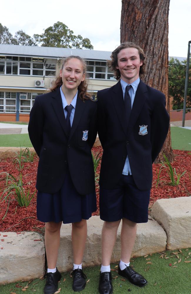 Bracken Ridge State High School captains Alice Vivian and Marlon Levy. Photo – contributed.