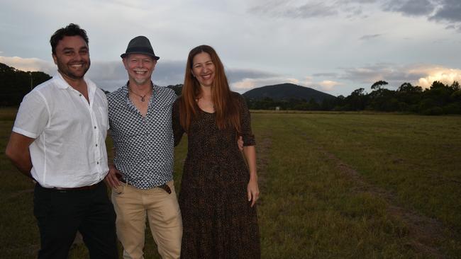 Developers Jonathan Leishman and Jason and Helen Grant are behind plans for a agribusiness and tourist hub at Coolum Beach, called Barns Lane Farm.