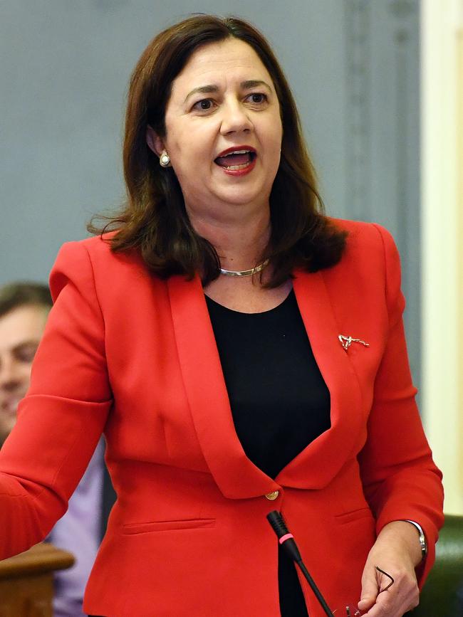 Premier Annastacia Palaszczuk will not endorse bonuses until commitments over timetables are met. Picture: AAP/Dan Peled