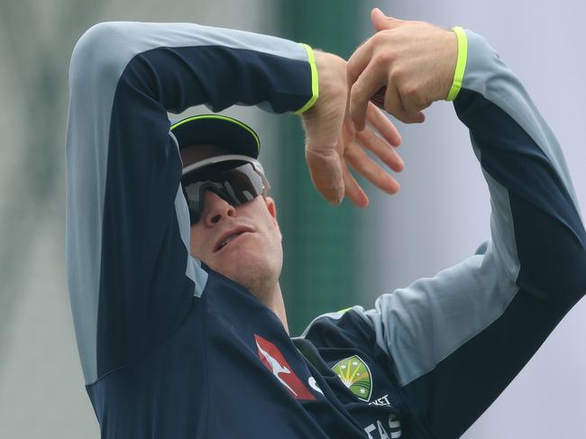 GALLE, SRI LANKA - JANUARY 27: Matthew Kuhnemann of Australia bowls during an Australia nets session at Galle International Stadium on January 27, 2025 in Galle, Sri Lanka. (Photo by Robert Cianflone/Getty Images)