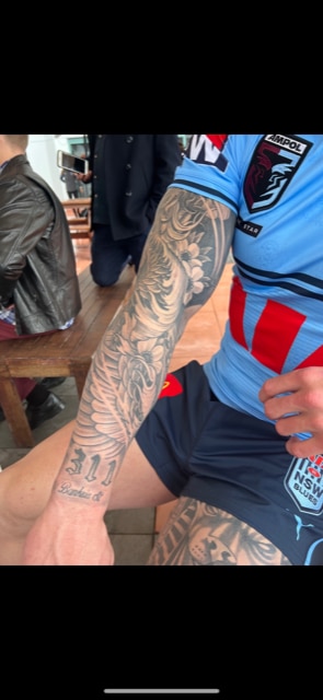 Bradman Best's tattoo. Credit: Supplied.