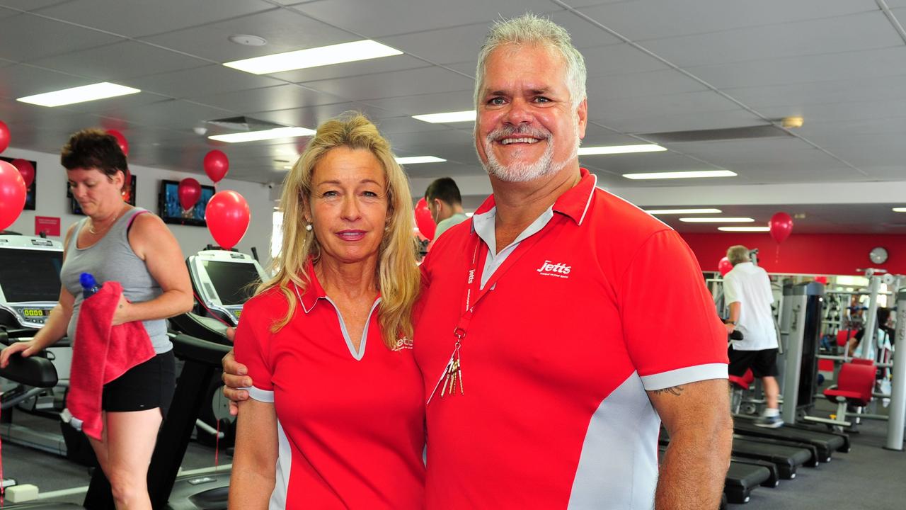 Jetts reveal their new fitness area at Noosaville. Christine Beaumont and John Morrall at Jetts. Photo Geoff Potter / Noosa News