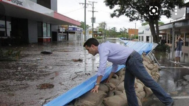 Flooding of the Mary River in Maryborough, – Photo Facebook David Crisafulli MP