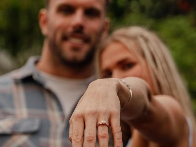 SA swim star Kyle Chalmers is engaged to Norwegian swimmer Ingeborg Loyning. Picture: Supplied