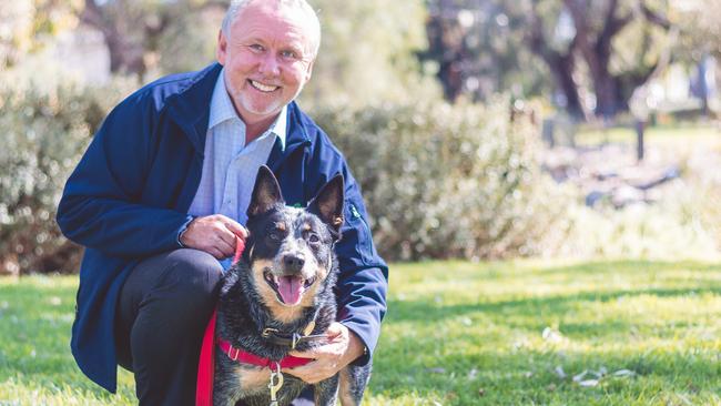 RSPCA SA chief executive officer Paul Stevenson with Nelson. Picture: Ryan Jiannis