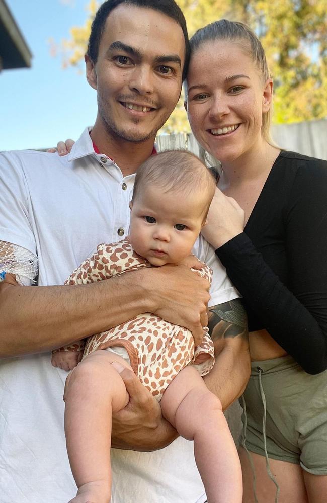 Gerard Lloyd, Grace Turner and their daughter Rose. Picture: Contributed