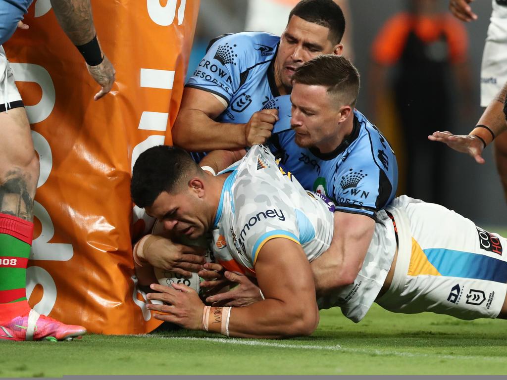 Fifita became the first ever Titans forward to score multiple hat-tricks for the club.