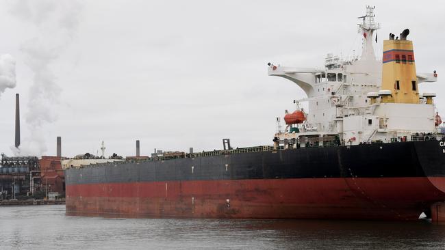 Ships laden with Australian coal are languishing off China’s coast. Picture: Simon Bullard/The Australian