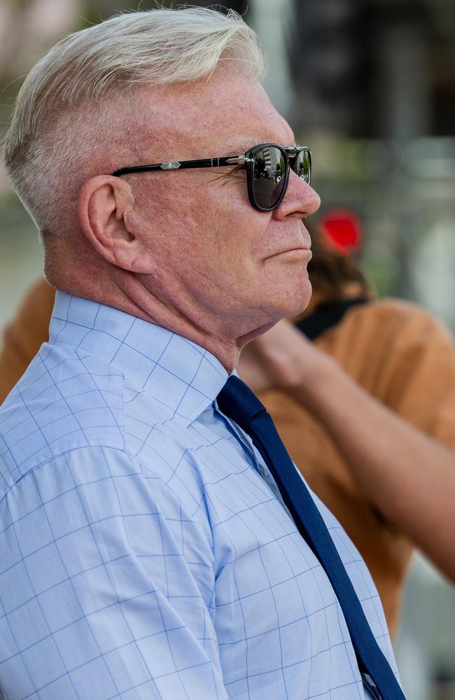 NT barrister Jon Tippett leaving Darwin Local Court after pleading guilty to careless and mid-range drink driving after bumping into the back of a cop car in Darwin's CBD. Picture: Pema Tamang Pakhrin