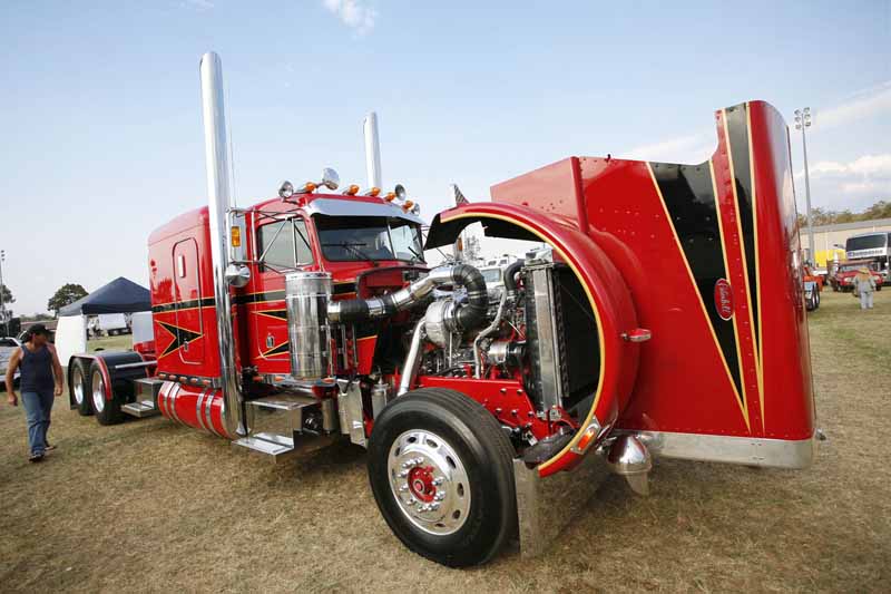 A world record was gained for the most Mack trucks in one spot at the Gatton Showgrounds on Sunday. More than 300 trucks and thousands of locals showed up to check out these giants of the road. Picture: David Nielsen