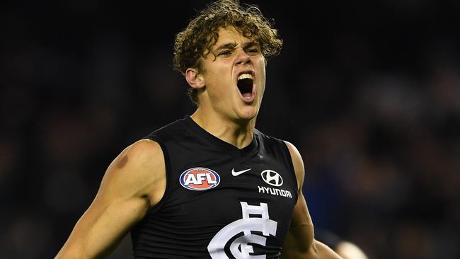 The Blues have no issue with Charlie Curnow playing basketball. Picture: AAP