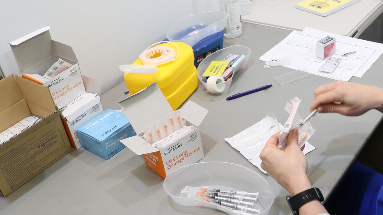 A public health order mandated Covid-19 vaccination requirements for people employed by public health organisations whereby all health care workers had to receive their second dose by November 30. Picture: NCA NewsWire / David Crosling