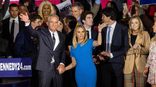 Robert Kennedy Jr and wife Cheryl Hines at the launch. Picture: Getty Images/AFP