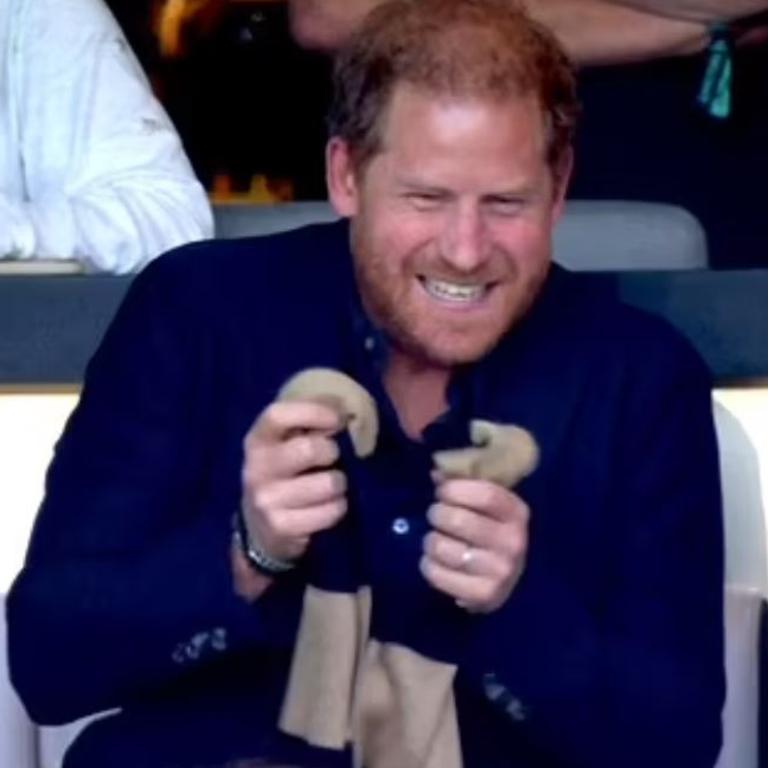 Prince Harry at Inter Miami vs. LAFC football match. Picture: Apple TV